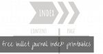 Bullet journal index | free printables