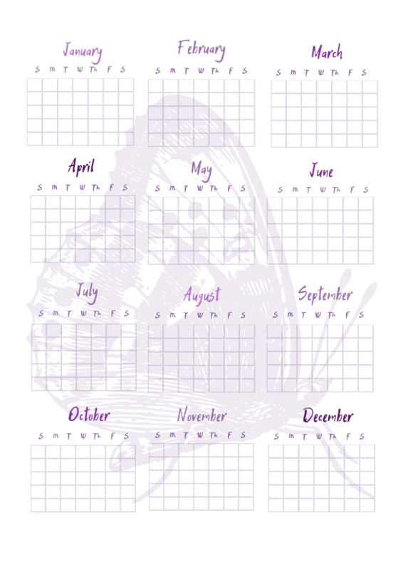 Bullet journal calender 