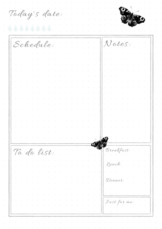 Bullet journal printable daily log