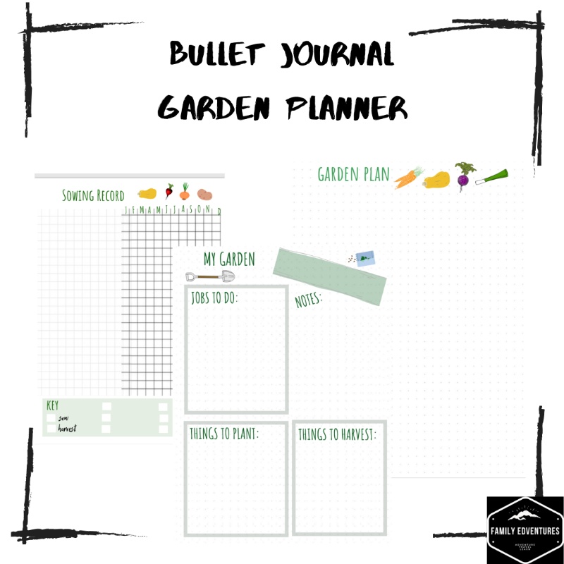 free bullet journal printables garden plan