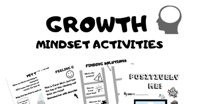 Growth Mindset Activities for Kids | Free 30 page printable booklet for kids