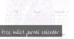 Bullet Journal Calendar Printables | free to download