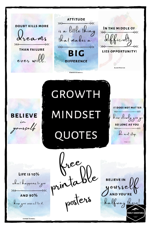 Growth Mindset quotes printable posters