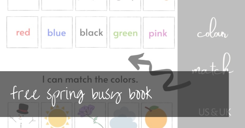 Free Spring Busy Book Printable