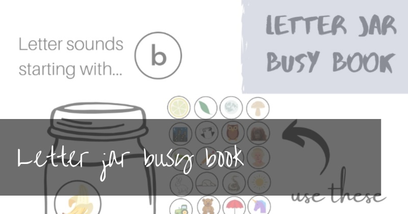 Alphabet Jar Busy Book | matching letter sounds