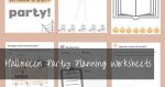 Free Halloween Party Planning Worksheets For Kids