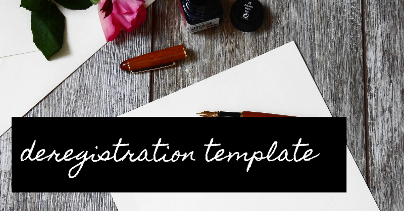 Homeschool Deregistration Template Letter